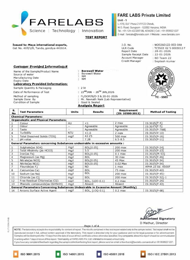 Bottle Preform COA — Plasto